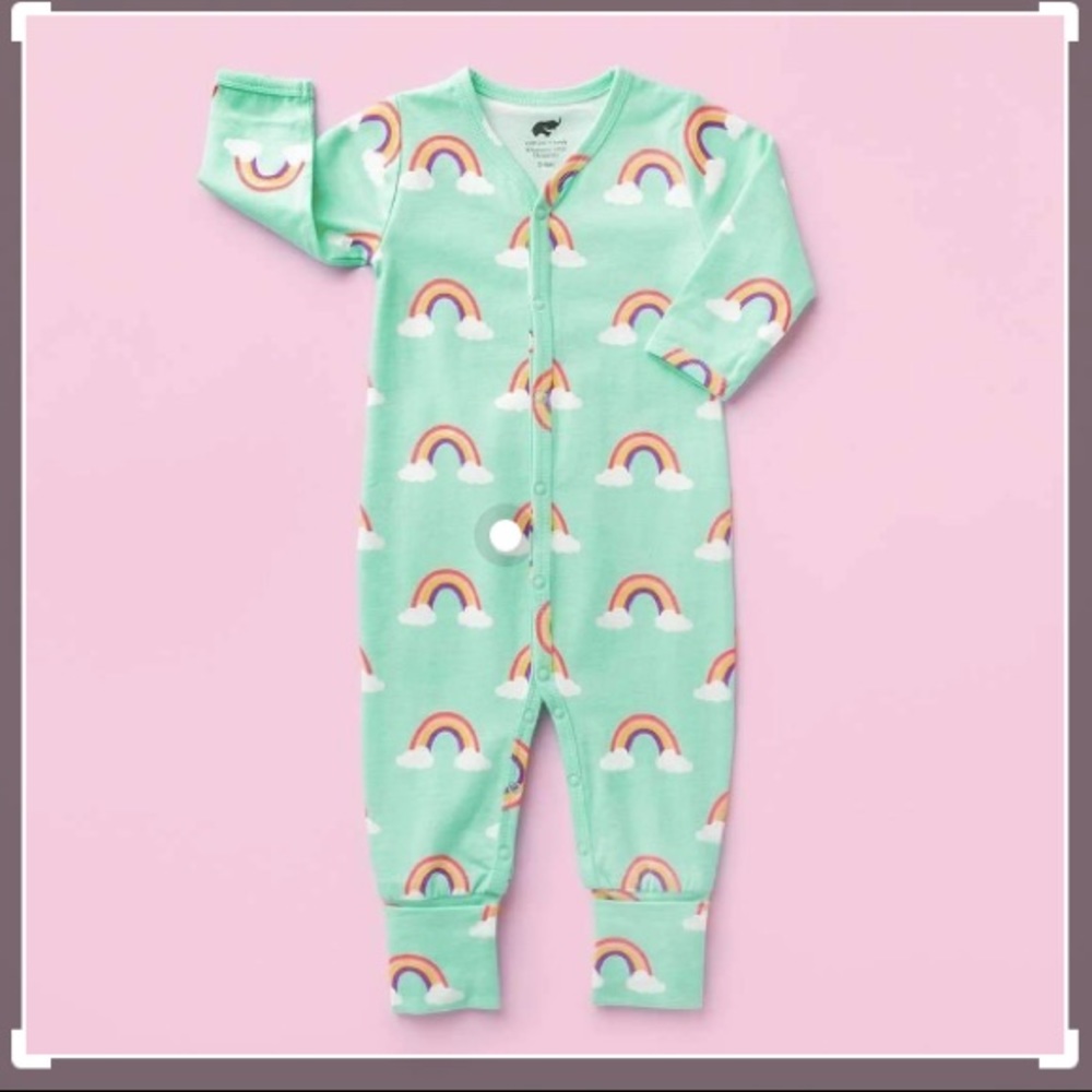 Monica + Andy Out and About Romper Rainbow Skies